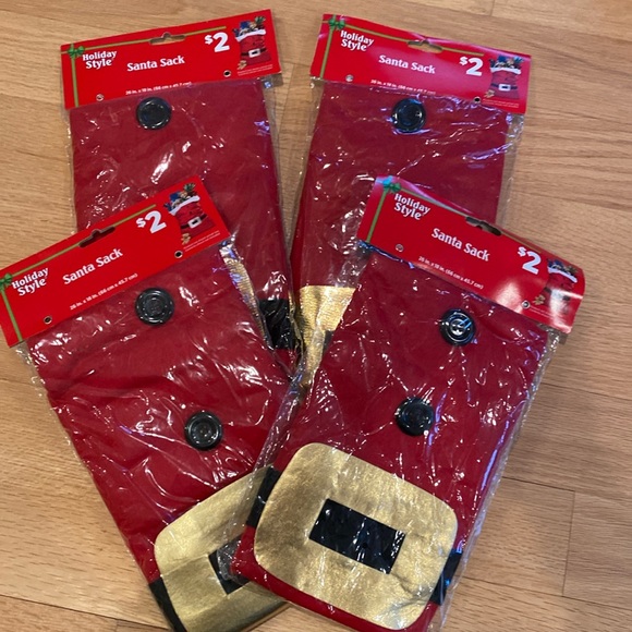 GIFT SACKS ~ SANTA nwt bundle/4 gift sacks - Picture 2 of 2
